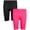 Black/Fuchsia, variant on Girls Biker Shorts Breathable Stretch Athletic Yoga Running Dance Shorts for Girls 2 Pack