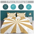 thumbnail image 5 of 3 Pcs Soft Bedding Set, Includes 1 Duvet Cover with Zipper And 2 Pillow Shams,Aesthetic Beige And White Sunburst King(102"×90"), 5 of 8