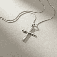 thumbnail image 5 of SilverCloseOut Large Sterling Silver Cross Necklace, 5 of 8