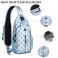 thumbnail image 2 of Crossbody Sling Backpack for Women Men Hawaiian Turtle in Sea Shoulder Sling Crossbody Casual Chest Bag for Travel Sports Running Hiking, 2 of 6