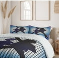 thumbnail image 6 of Ambesonne Retro Duvet Cover Sets, Couple Dance Floor Fun, 2-Queen, Blue Purple Black, 6 of 7