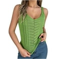 thumbnail image 2 of Vmvidoty Women's Crochet Tank Top Tie Dye Hollow Out Sleeveless Summer Shirt Going Out Tops Green XL, 2 of 6