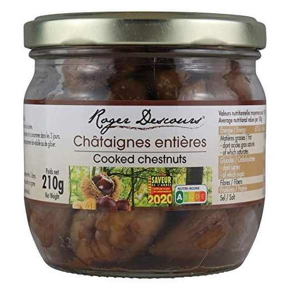 Roger Descours Whole cooked chestnuts, jar 230g (8.1 oz)