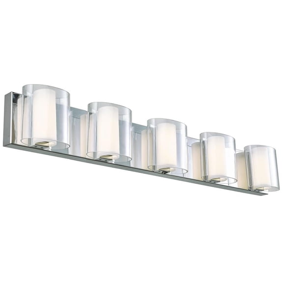 20050WV-CH-Zoe Abra Lighting Zoe - 32 Inch 37.5W 5 LED Bath Vanity-Chrome Finish