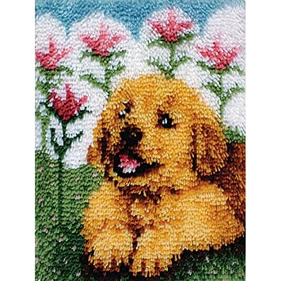 Latch Hook Kits Butterfly Pattern Crochet Needlework Crafts for Kids Adults Beginners DIY Sofa Cushion 20.47 * 14.96 Inch