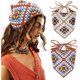 thumbnail image 1 of 2 Piezas Crochet Hair Bandana Vintage Anudado Pañuelo Estampado de Fresas Diadema de Punto Pañuelo de Cabeza para Las Mujeres y Las Niñas, 1 of 5