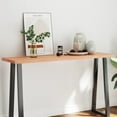 thumbnail image 1 of vidaXL Table Top Light Brown 140x40x(2-4)cm Treated Solid Wood Live Edge, 1 of 5