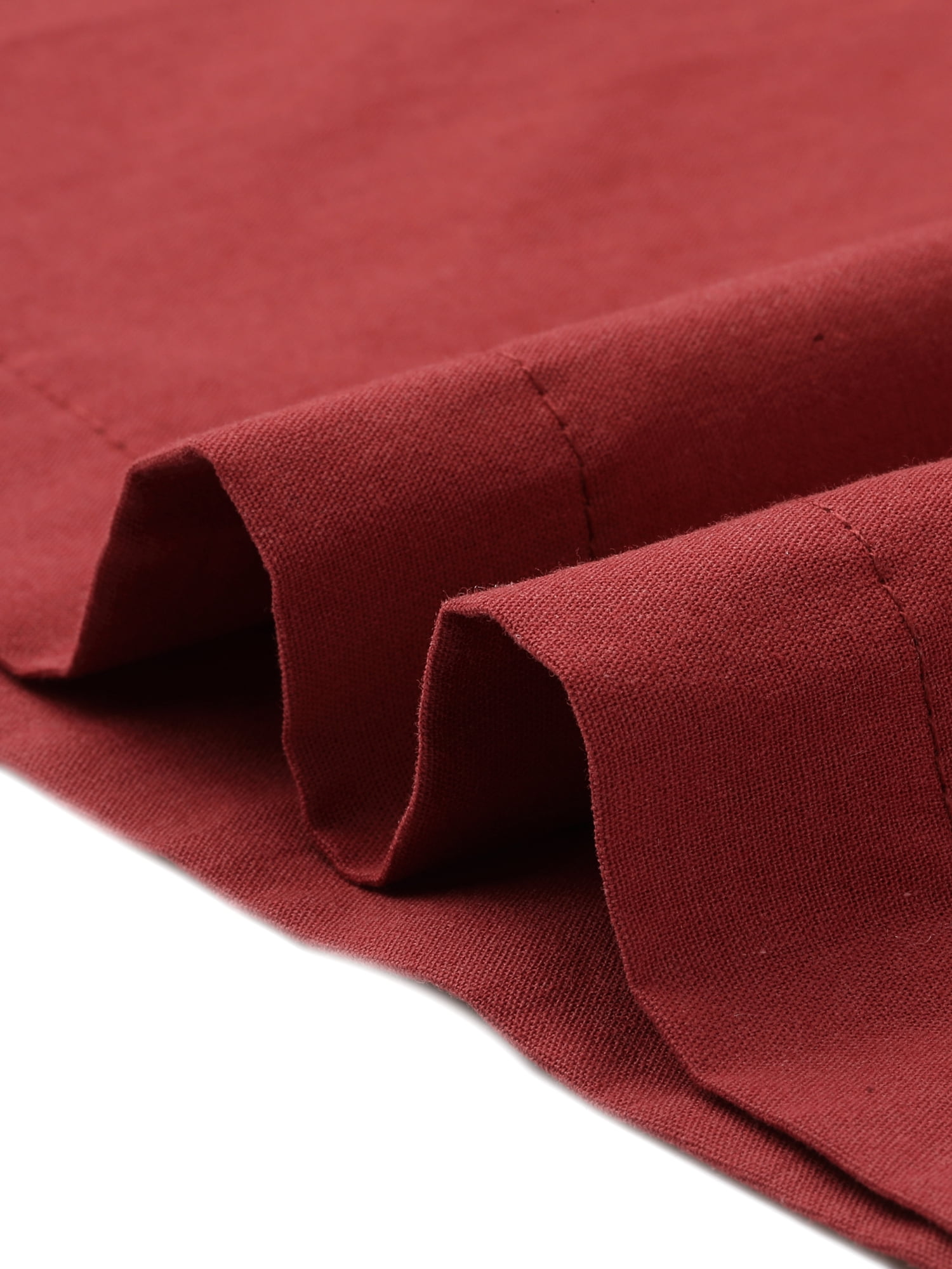 DARING DIVA Women's Cotton A-Line Elastic Waist Peasant Skirts with Pockets XS Dark Red