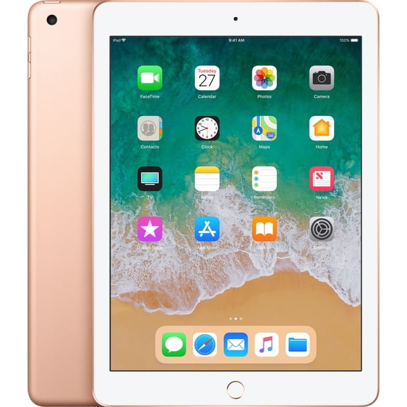 Restored 2018 Apple iPad Wi Fi 128 GB Gold (6th Generation) (Refurbished)