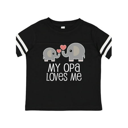 

Inktastic My Opa Loves Me Elephant Gift Toddler Boy or Toddler Girl T-Shirt