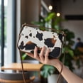 thumbnail image 3 of HUISZJ Cow Printed Shoulder Bag, Adjustable Strap Underarm Bag, PU Leather Versatile Tote Bag for Work Shopping Travel, 3 of 10