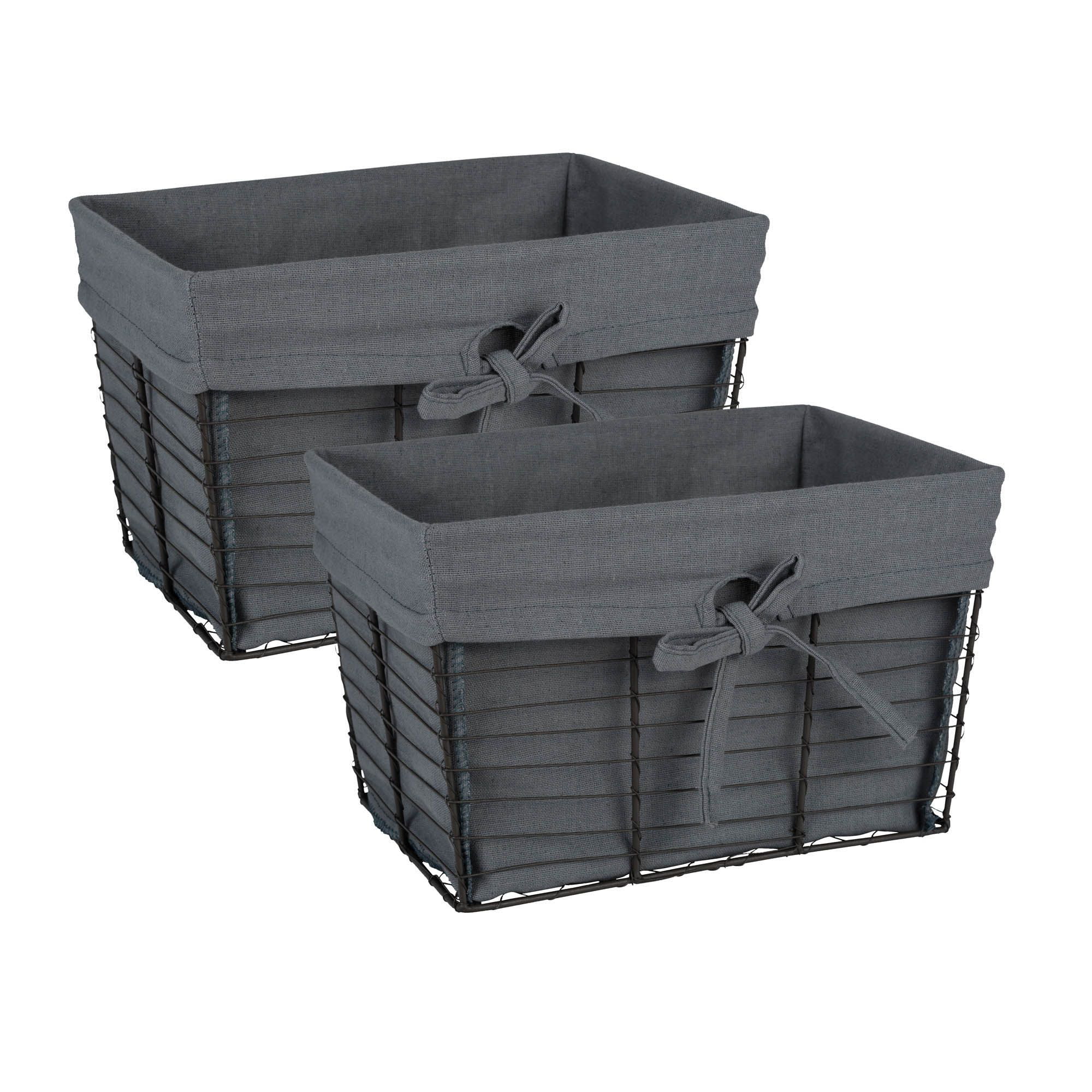 Rectangle Chicken Wire Baskets with Liners set of 3 Urban Farmhouse Free Ship! 