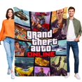 thumbnail image 1 of Grand Theft Auto (GTA) anti-pilling, suave, ligera, esponjosa y acogedora de lujo para hogar y cocina – Perfecta para niños y adultos,150X130cm, 1 of 6