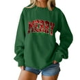 thumbnail image 4 of Christmas T-Shirts And Sweatshirts, Women'S Sweatshirts, Long-Sleeved Pullover Sweatshirts, Women'S Long-Sleeved Tops, Fashion Letter Print, Comfortable Wear,Dark Green,2XL, 4 of 5