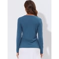 thumbnail image 4 of AllegK Cardigan Dobladillo Rizado RebeDe Punto Frente De CorbaPaMujeres Azul Marino S, 4 of 5