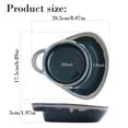 thumbnail image 2 of Ngheia Ceramic Soup and Sandwich Bowl with Side Compartment, Dual Section Serving Bowl to Separate Soup, Bread and Salad, Handled Split Bowl for Breakfast Lunch Dinner Table Serving and Kitchen, 2 of 3