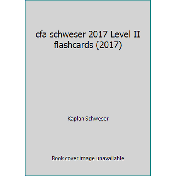 Pre-Owned cfa schweser 2017 Level II flashcards (2017) (Textbook Binding) 1475443684 9781475443684