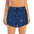 thumbnail image 2 of Picia star night sky Pattern Women's 2 in 1 Athletic Running Shorts High Waisted Workout Casual Gym Sweat Shorts with Comfy Liner Zipper Pockets-XX-Large, 2 of 7