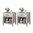 thumbnail image 1 of 2PCS Nightstand, Side Table with Drawer and Storage Shelf, Modern End Table, Bedside Table End Table for Bedroom, Living Room, 1 of 5