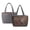 Brown - Crow Rose, variant on Dog Paw Print Quilted Totes for Women Marble Print Women's Tote Handbags with Pockets Large Reversible Bag for Daily Use