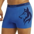 thumbnail image 3 of 6-Pack Men's Seamless Short Boxer Briefs Underwear, Wolf Multi Color, 3 of 5