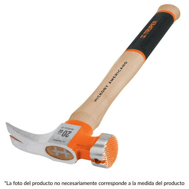 Martillo California Ripper Boca Fresada 16 Oz Hickory Truper MORCA-16