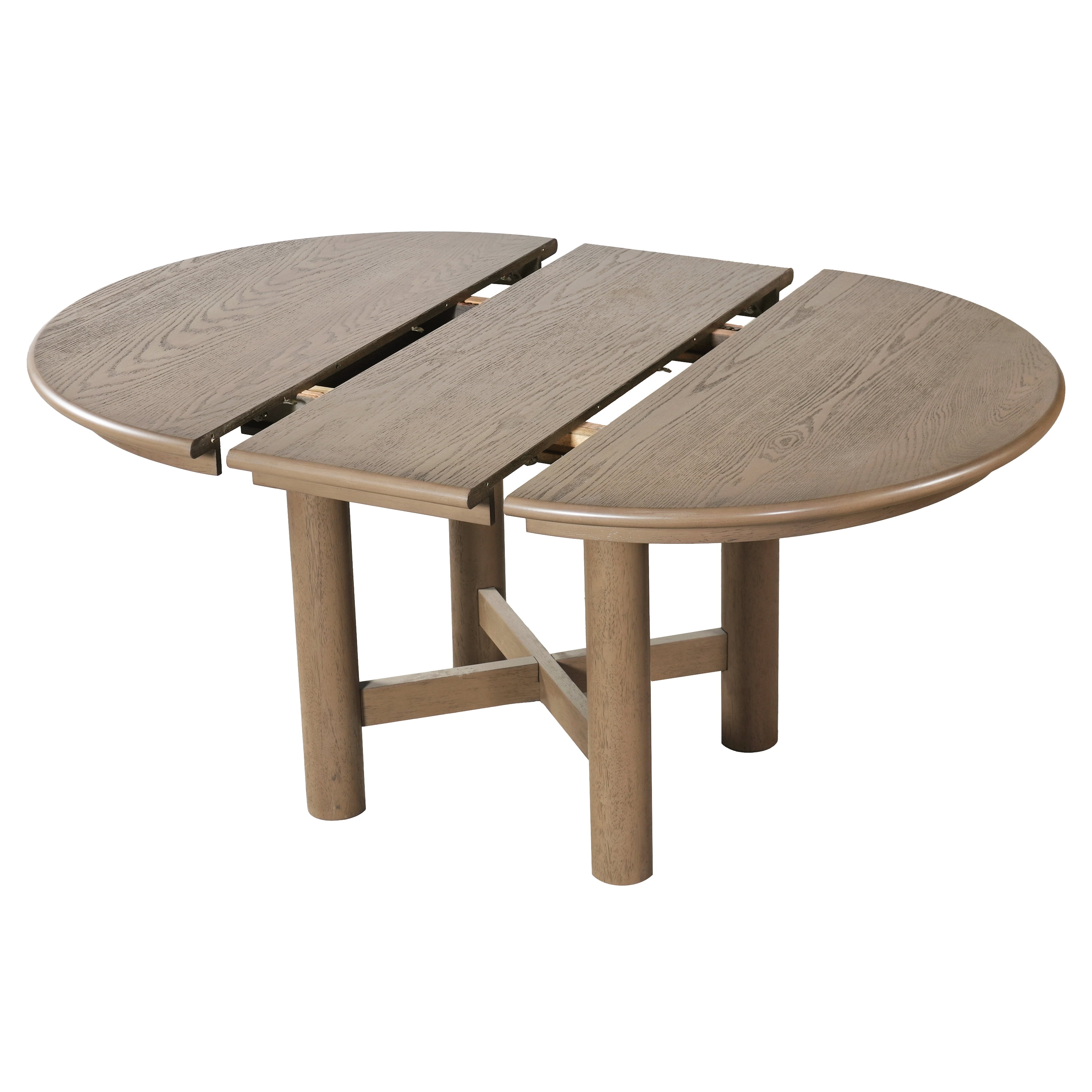 Euroco 47"-63" Extendable Round Dining Table for 4-6,Modern Oval Kitchen Table with Removable Leaf and Heavy Duty Wood Base,Space Saving for Kitchen Living Room,Espresso