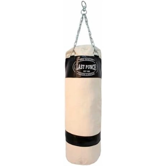 Heavy Duty Black Punching Bag with Chains