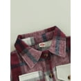 thumbnail image 4 of Toddler Baby Girl Boy Flannel Jacket Plaid Shacket Long sleeve Button Down Shirt Tops Kids Fall Winter Clothes, 4 of 8