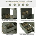 thumbnail image 6 of Harper & Bright Designs 30" Bathroom Vanity Sink Combo with Soft Closing Door and 3 Drawers, Bathroom Storage Cabinet with Solid Wood Frame, Olive Green, 6 of 17