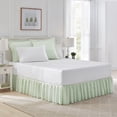 thumbnail image 1 of Falda para Cama Individual Laura Ashley Home de Algodón Verde con Volantes, 1 of 5