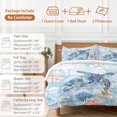 thumbnail image 6 of Cal King 4 Piece Bedding Set Summer Sea Turtle Starfish Coral Soft Breathable Duvet Cover and Pillowcase,Blue Ocean World Duvet Cover Set Washable Bed Sheets for Bedroom Dormitory Guest Room, 6 of 9