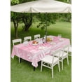 thumbnail image 4 of Outdoor Tablecloths with Umbrella Hole & Zipper, Vintage Blush Pink Tablecloth Rectangle 60x84 Inch, Farmhouse Florals Leaf Coastal Home Waterproof Table Cloth, Patio/Pool/Picnic Table Covers, 4 of 8