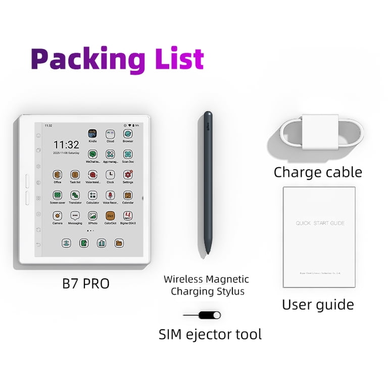 Bigme B7 Pro Color ePaper Tablet , Protable E-ink Tablet ,Ereader
