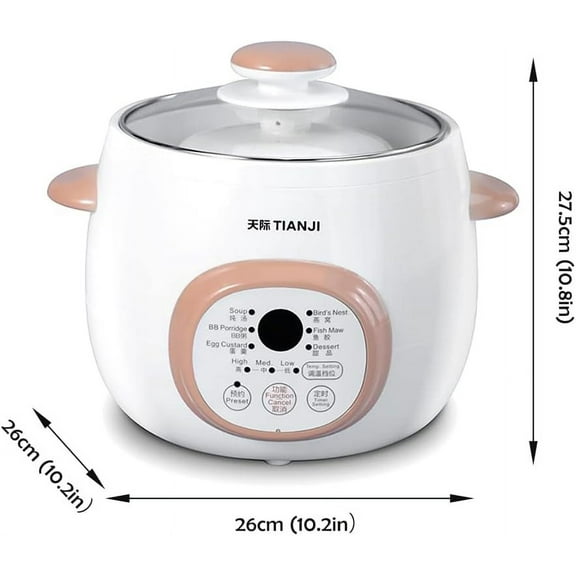 1L Electric Stew Pot with Ceramic Inner Pot