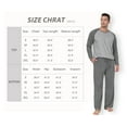 thumbnail image 4 of MINTREUS Men's Pajama Set Lightweight Sleepwear Long Sleeve Shirts and Bottoms Soft Comfy Pjs with Pockets, 4 of 6