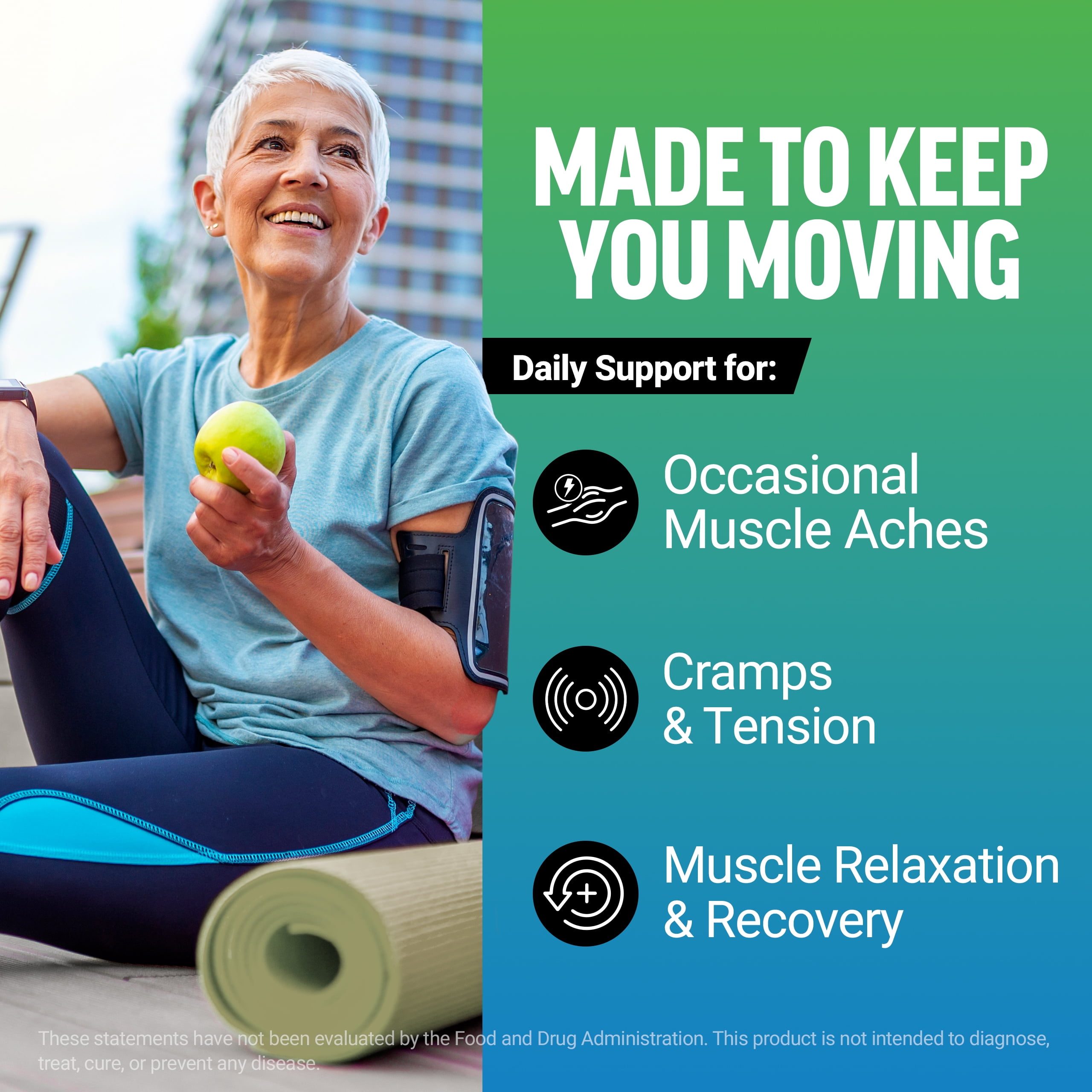 (3 pack) Force Factor Daily Relief Muscle Support, Magnesium Glycinate, Tart Cherry & Bromelain for Muscle Relaxation & Recovery, Berry Cherry, 30 Soft Chews