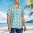 thumbnail image 5 of Daiia Blue Print Hawaiian Shirt for Men Gentle Cotton Regular Short Sleeve Casual-Medium, 5 of 9