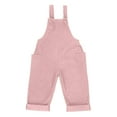 thumbnail image 3 of Bigetiay Toddler Girls Casual Sleeveless Jumpsuits Back to School Romper Pink Romper with Pockets Spring Summer Romper Cute Summer Outfits for Girls 1-2 Years, 3 of 9