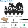thumbnail image 3 of Squirrel Flowers Coat Rack Wall Mount Wood Black Animal Key Hangers for Wall 11.8×7.9inch Decorative Gift Wooden Wall Key Rack Organizer 5 Alloy Hooks for Bedroom Kitchen Garage Entryway, 3 of 9