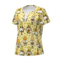 thumbnail image 2 of Naloa Garden Honeybee Gnomes Print T-Shirts Short Sleeve V Neck Tees for Women Fashion Tops Trendy Lightweight Soft Casual Summer Outfits Clothes, 2 of 5