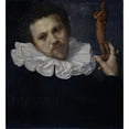 thumbnail image 3 of Cornelis Ketel 20x22 Black Modern Framed Museum Art Print Titled - Portrait of Paulus Van Vianen (1550-1613) (C. 1575 - C. 1613), 3 of 5