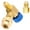 blue, variant on Automotive for R22 32 R410A HVAC Service Valves 90 Degree Right Angles Brass Fitting for Tight Spaces