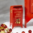 thumbnail image 2 of Set of 3 Glossy Red Christmas Mailboxes with Gold Details, 2 of 5