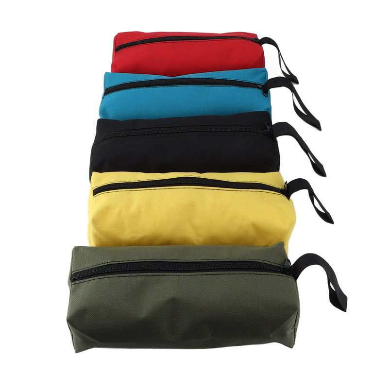 Dioche Tool Storage Bags With Zipper,5pcs Zippered Tool Pouch Bag  Multifunctional Small Tool Storage Bag Organizer With Hanging Loop For Men  Women,Tool Pouch Bag With Hanging Loop 