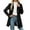 F01-Black, variant on FYDUU Womens Trench Coat Mid Length Jacket Autumn Winter Fashion Outerwear With Notched Lapel And Button Closure Outerwear Comfy Coat Outwear