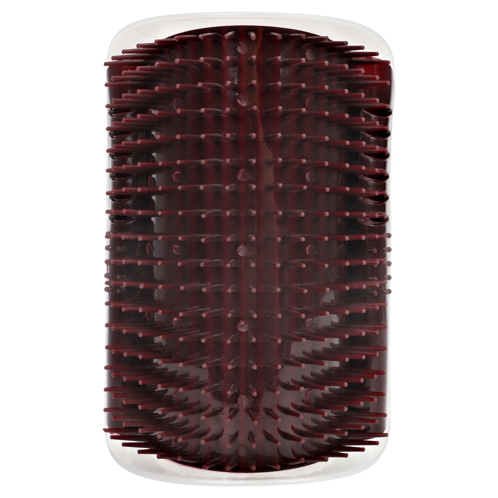 M Buder Coffee Cat Self Groomer Massage Comb Wall Corner Soft Brush, 5x3.3 in / 12.6x8.3 cm