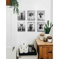 thumbnail image 2 of Funny Highland Cow Bathroom Wall Art 8x10in6pcs Framed Black and White Rustic Cute Canvas Prints for Bathroom Restroom Decor, 2 of 4