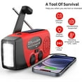 thumbnail image 4 of Wind Up Solar Radio, Survival Hand Crank Dynamo AM/FM Emergency Weather Radio, with Rechargeable USB Phone Charger, LED Bright Flashlight, Portable Solar Radio use for Outdoor Camping, 4 of 8