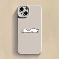 thumbnail image 3 of Cute Cartoon Lying Flat Duck Phone Case For iPhone 15 Pro Max 11 12 Mini 13 14 Pro Max X XS XR 7 8 14 15Plus Soft Silicone Cover, 3 of 5